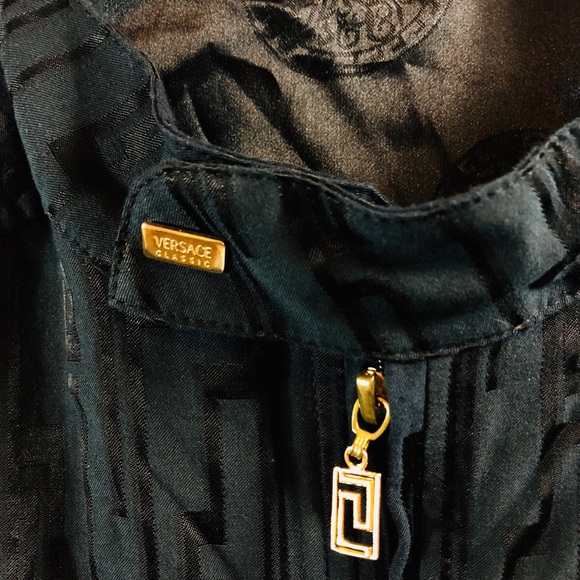 Men’s VERSACE CLASSIC Vtg Greek Key Logo Jacket - Picture 4 of 8